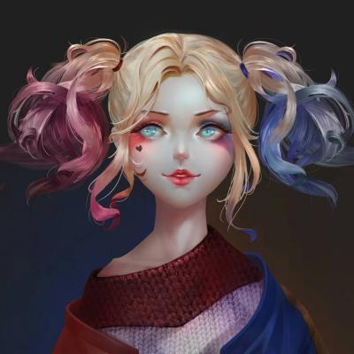 女头像小丑 高清好看的女小丑哈莉奎茵头像图片