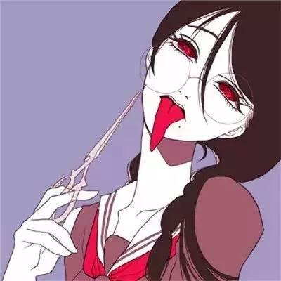 病娇头像动漫 高清好看的动漫病娇恐怖黑化头像图片