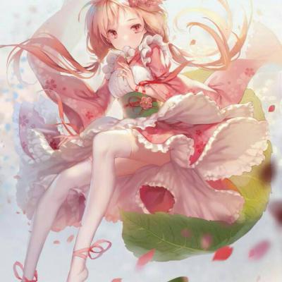 动漫女孩头像梦幻樱花 高清好看有樱花动漫女孩头像