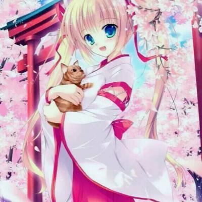 动漫女孩头像梦幻樱花 高清好看有樱花动漫女孩头像