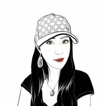 黑白头像女生冷酷手绘 高清好看的黑白手绘女头大图