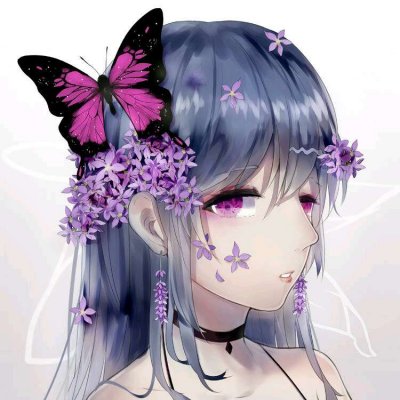 蝴蝶女生头像动漫 高清伤感的女生动漫头像带蝴蝶