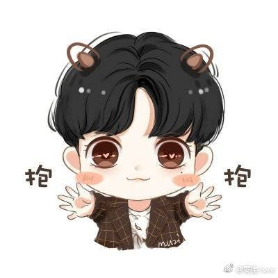 蔡徐坤卡通头像简笔画 高清可爱的手绘蔡徐坤卡通头像